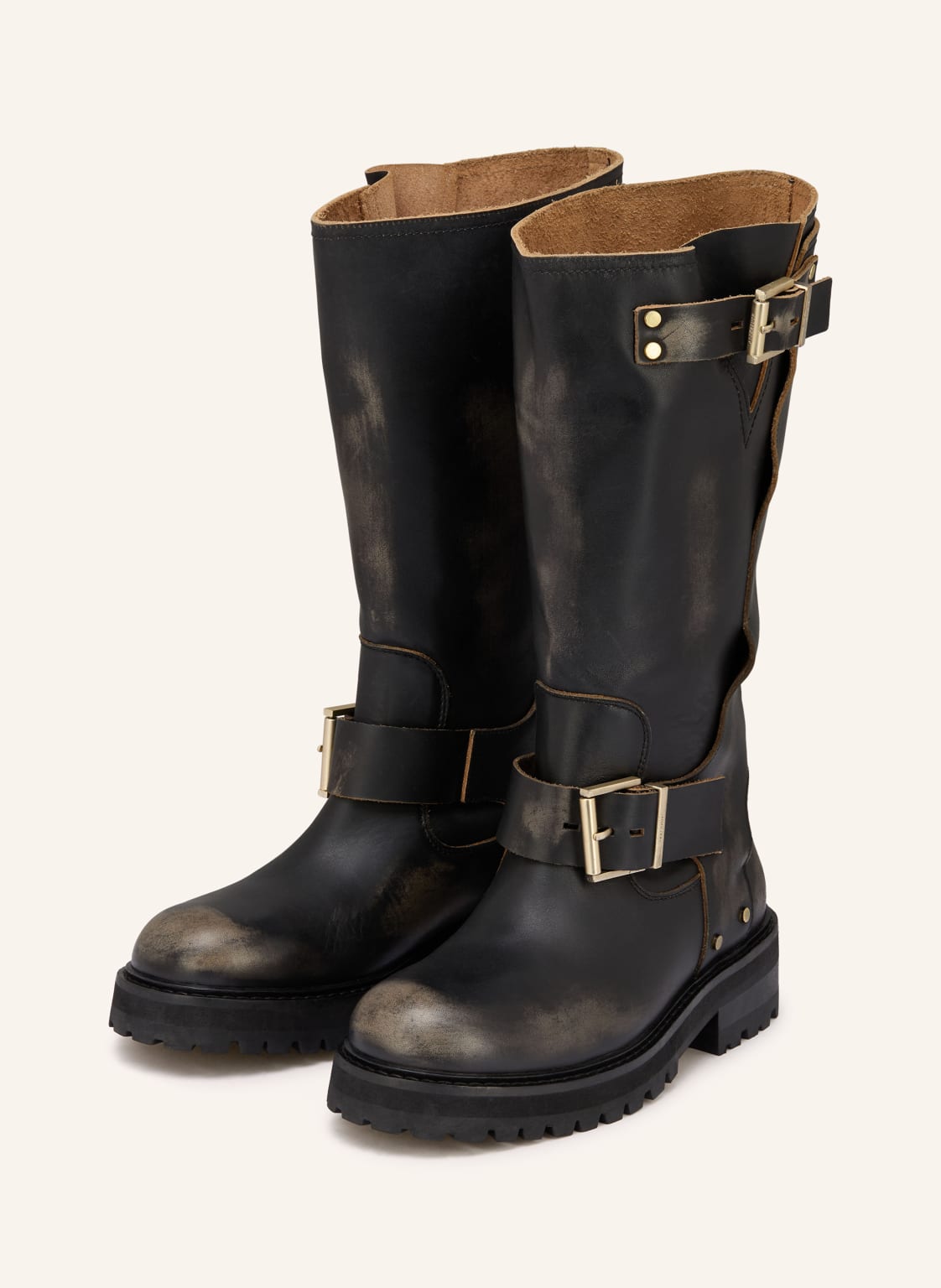 Allsaints Biker Boots Tay braun von AllSaints