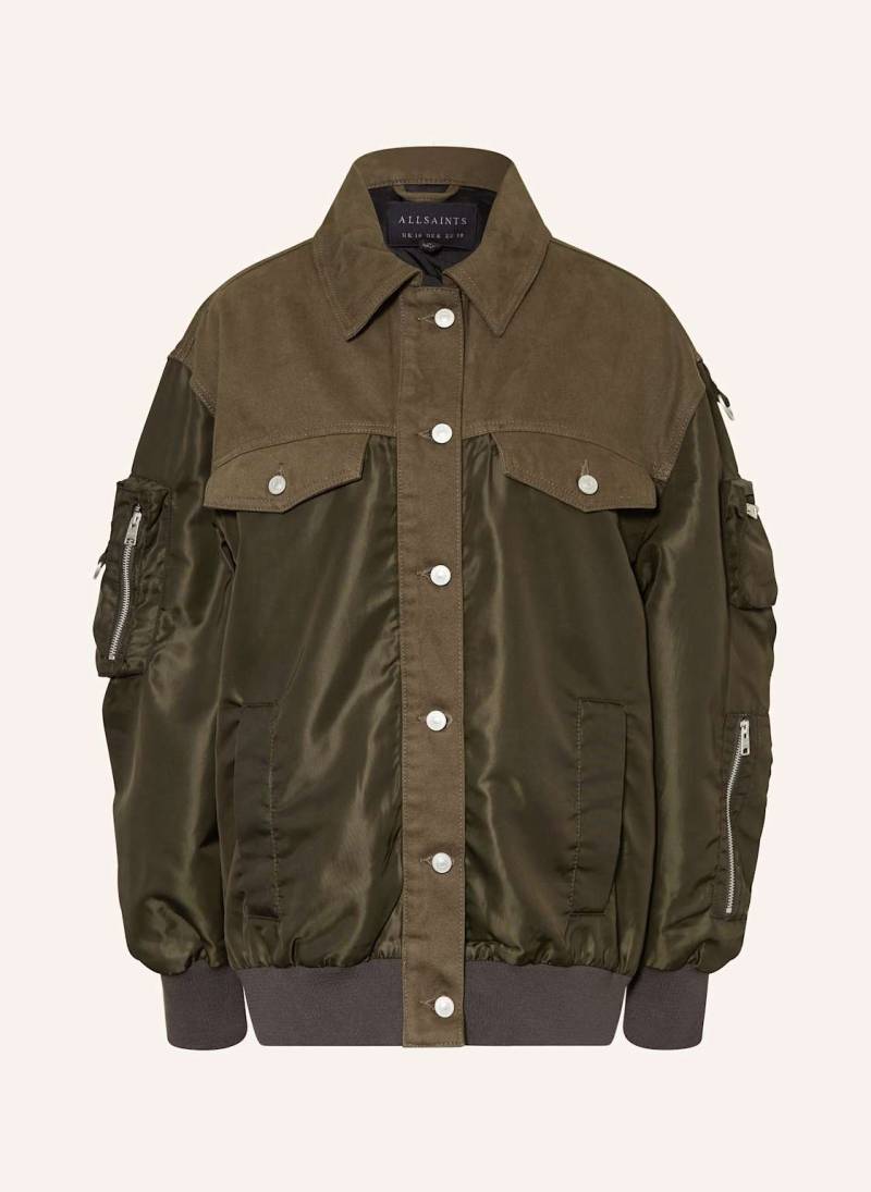Allsaints Blouson Verity Bomber Im Materialmix gruen von AllSaints