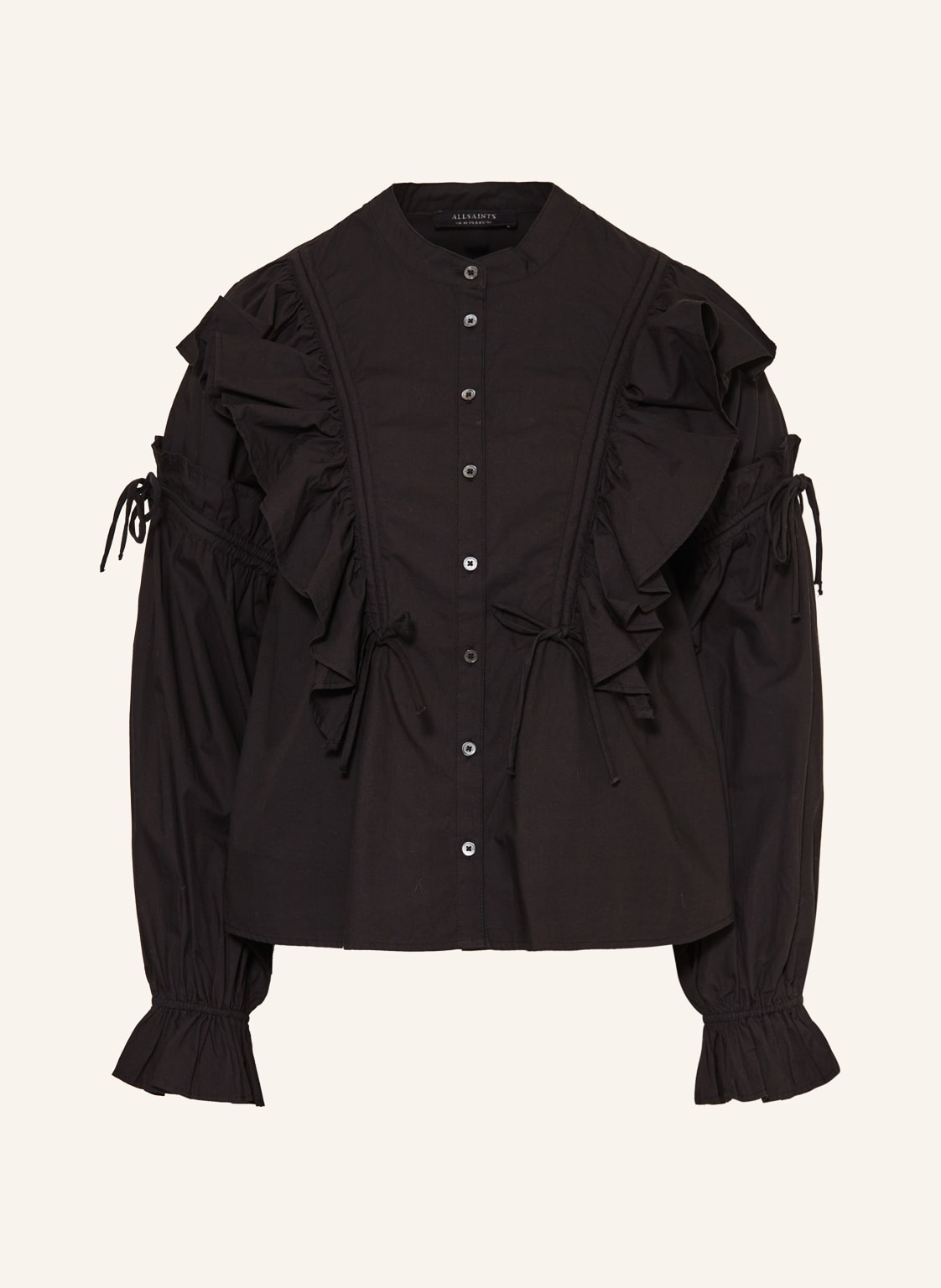 Allsaints Bluse Lulu Mit Volants schwarz von AllSaints