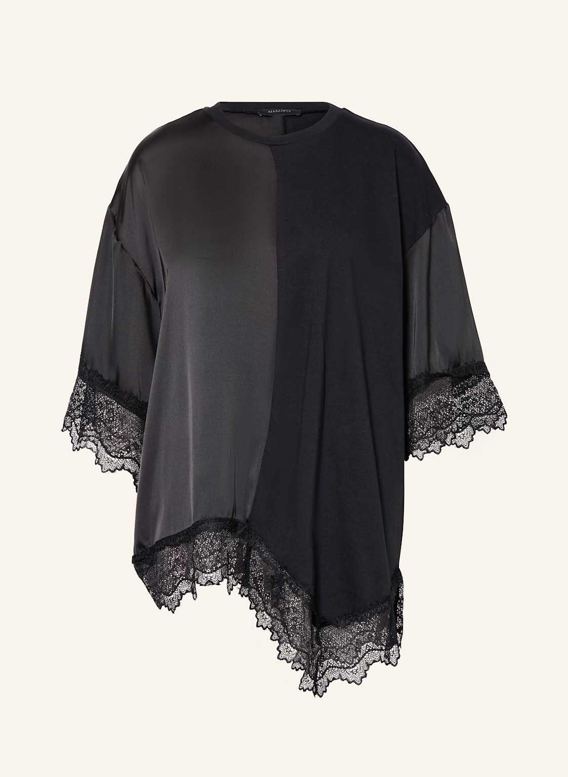 Allsaints Blusenshirt Lenny Im Materialmix schwarz von AllSaints