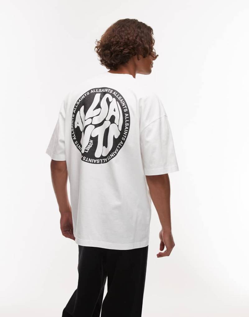 Allsaints - Distortion - T-Shirt in Aschweiß von AllSaints