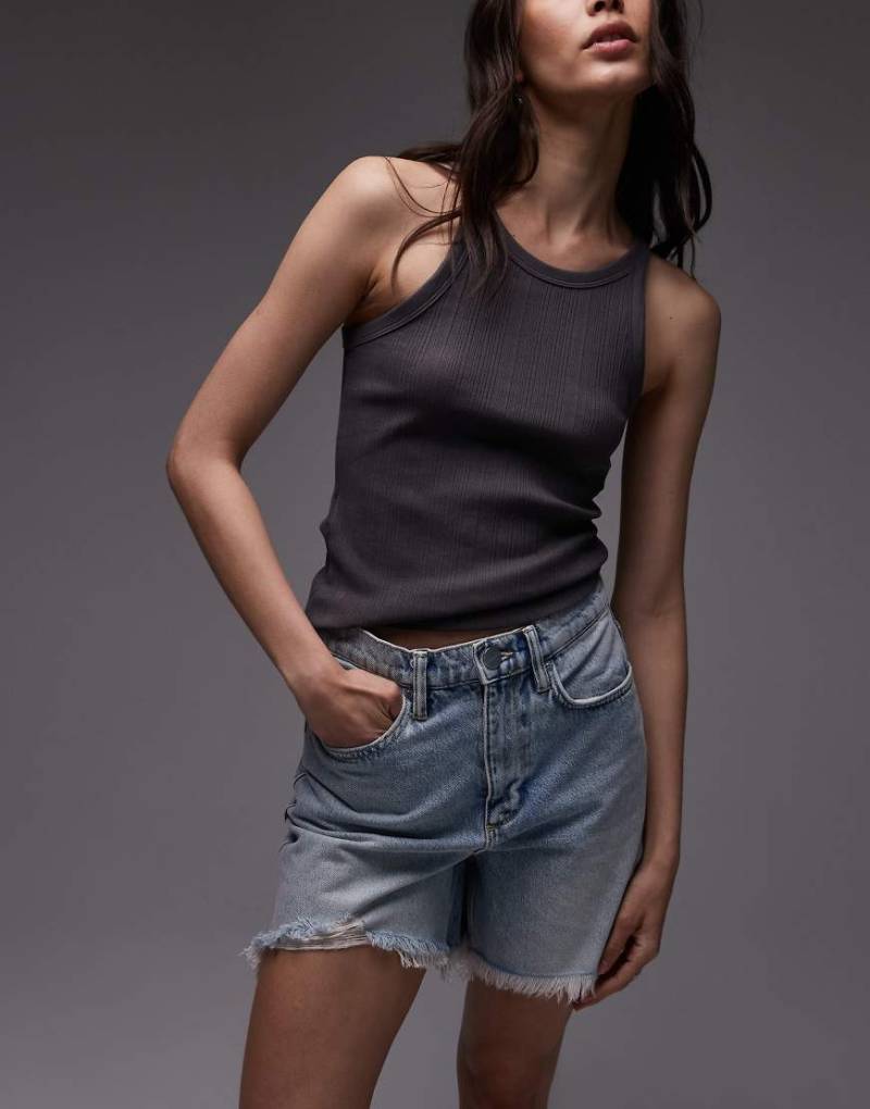 Allsaints - Doris - Jeansrock in hellem Indigoblau von AllSaints
