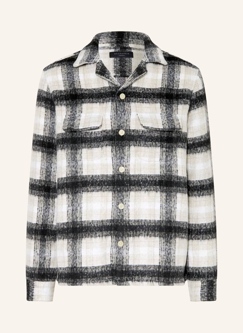 Allsaints Flanell-Overjacket Lapse schwarz von AllSaints