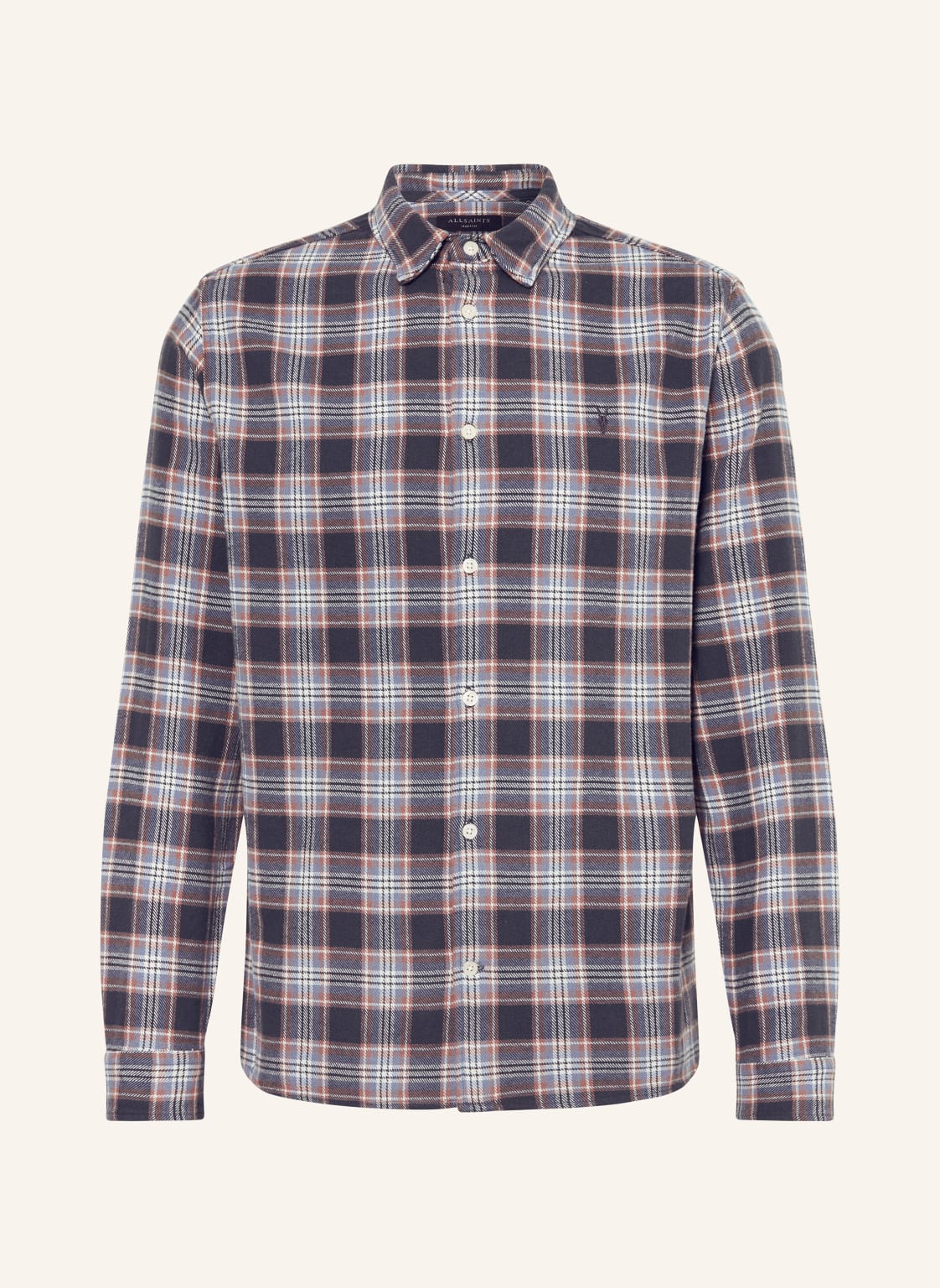 Allsaints Flanellhemd Ventana Relaxed Fit blau von AllSaints