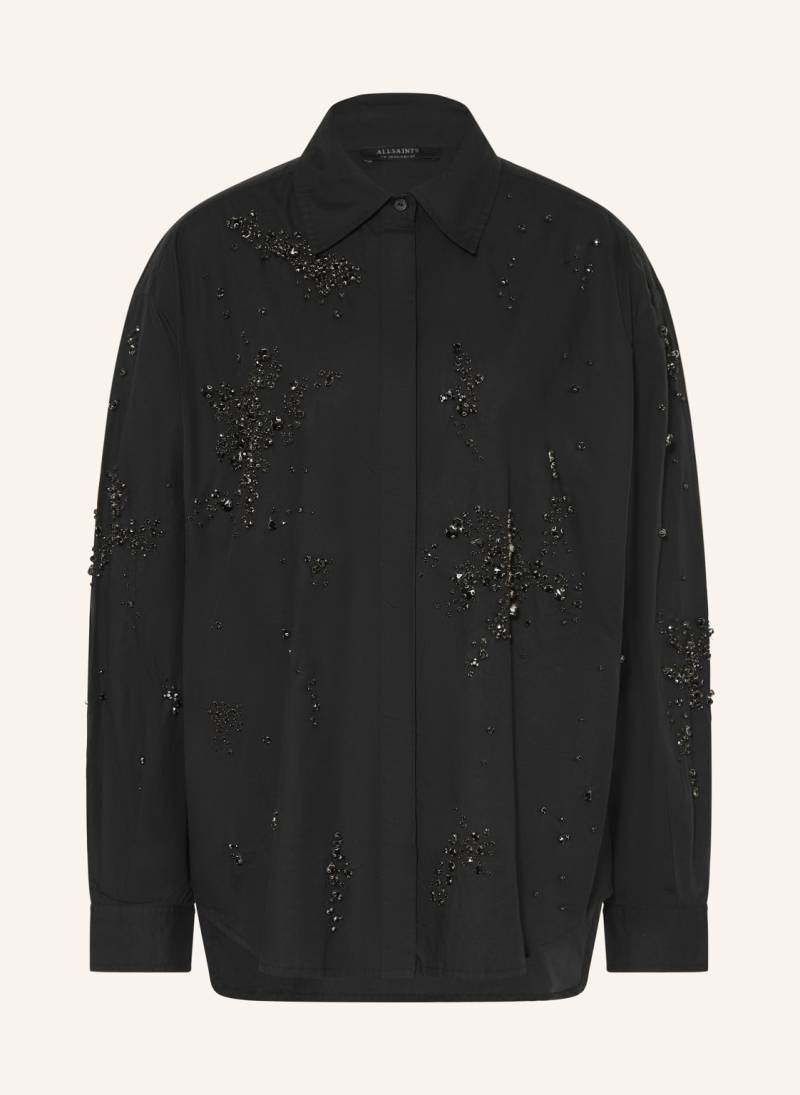 Allsaints Hemdbluse Gemi Mit Schmucksteinen schwarz von AllSaints