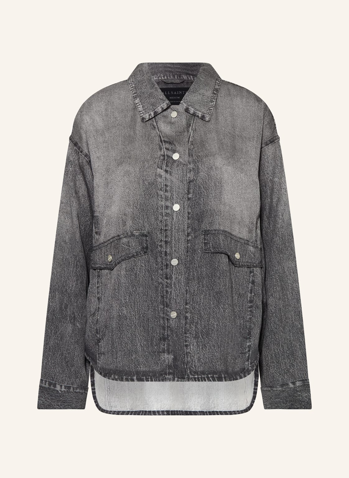 Allsaints Hemdbluse Hettie In Jeansoptik grau von AllSaints