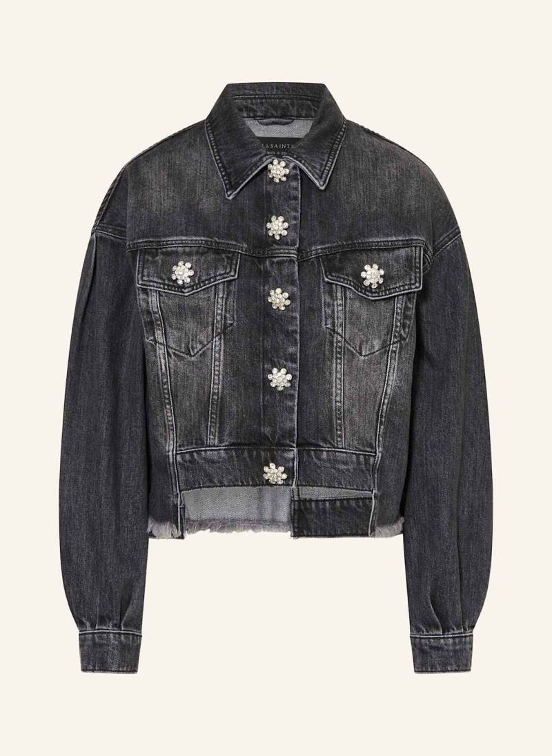 Allsaints Jeansjacke Beth Mit Schmucksteinen schwarz von AllSaints