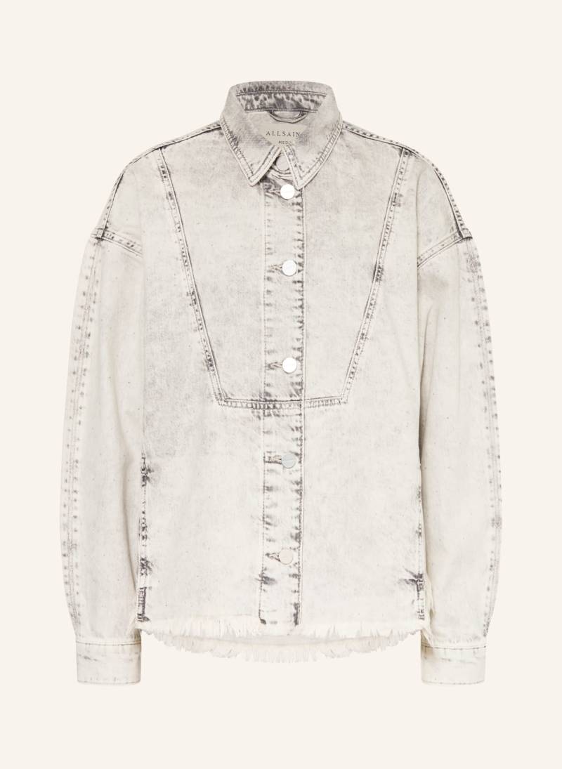 Allsaints Jeansjacke Hettie Mit Schmucksteinen grau von AllSaints