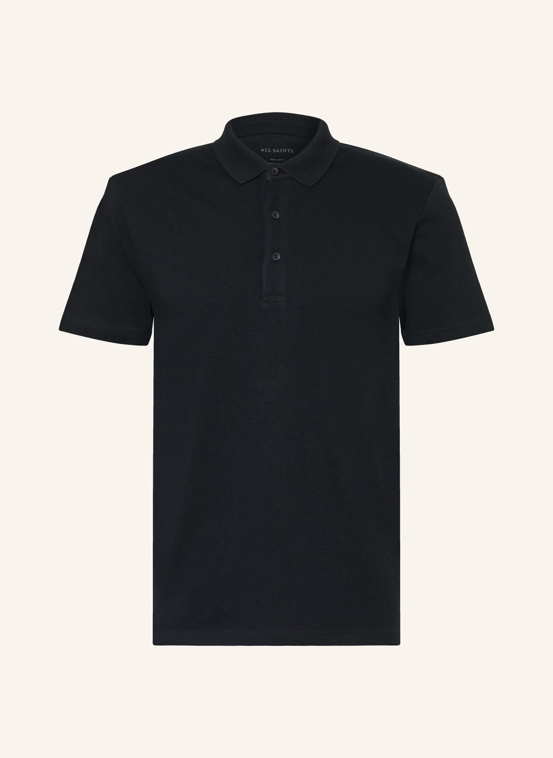 Allsaints Jersey-Poloshirt Rowan schwarz von AllSaints