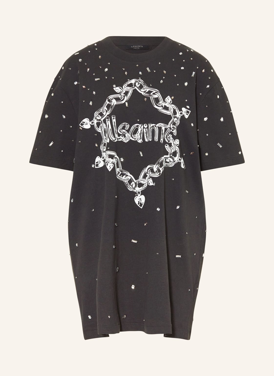 Allsaints Jerseykleid Drip Scatter Mit Schmucksteinen schwarz von AllSaints