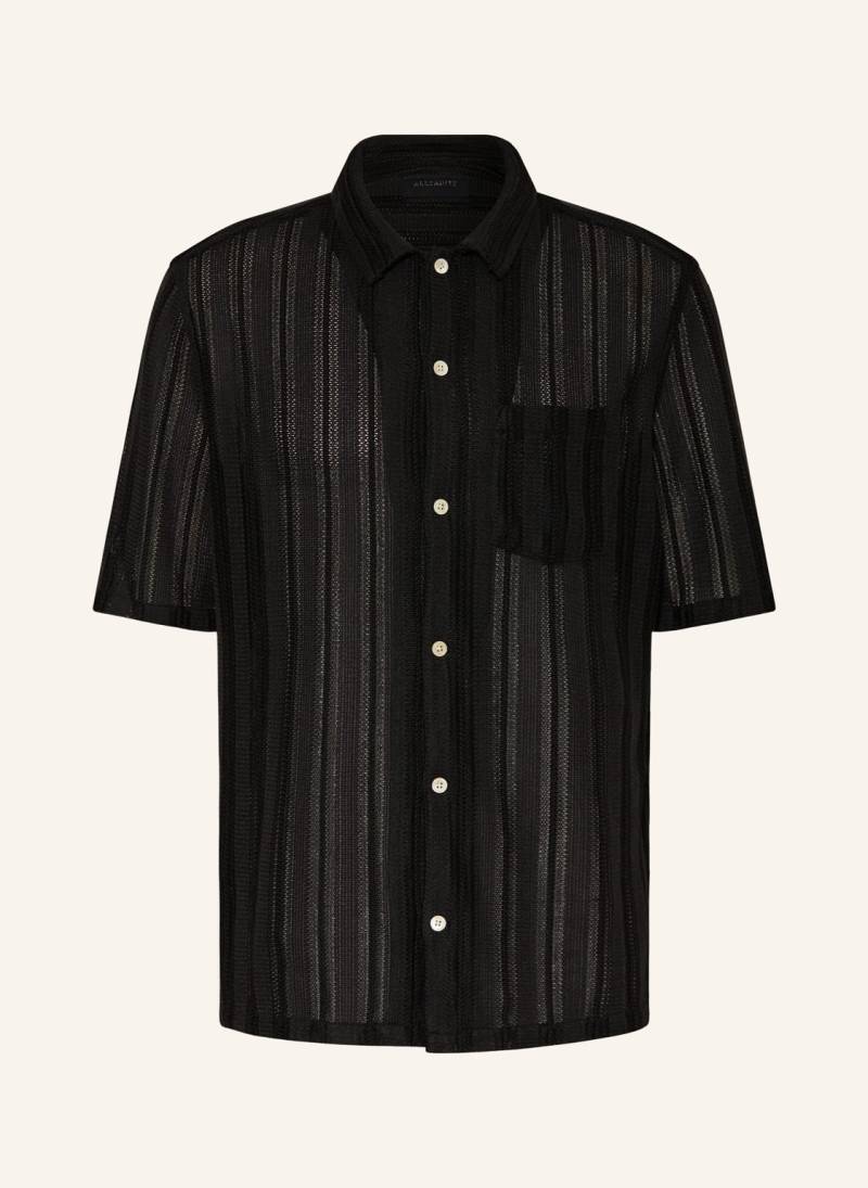 Allsaints Kurzarm-Hemd Sylvan Relaxed Fit schwarz von AllSaints