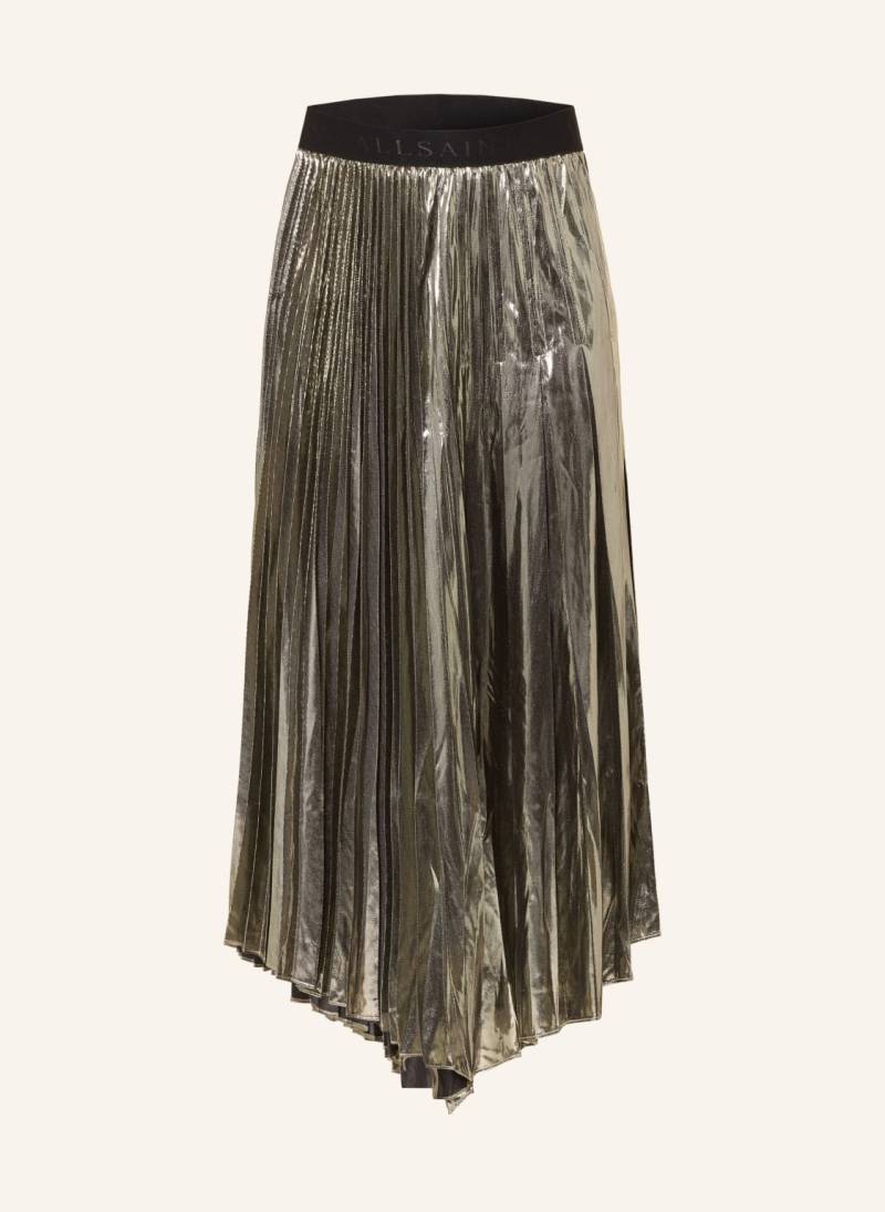Allsaints Plisseerock Jax gold von AllSaints