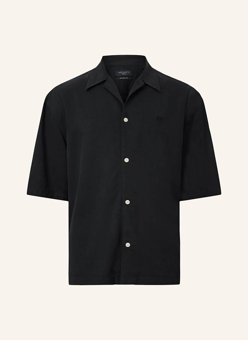 Allsaints Resorthemd Rialto Oversized Fit schwarz von AllSaints