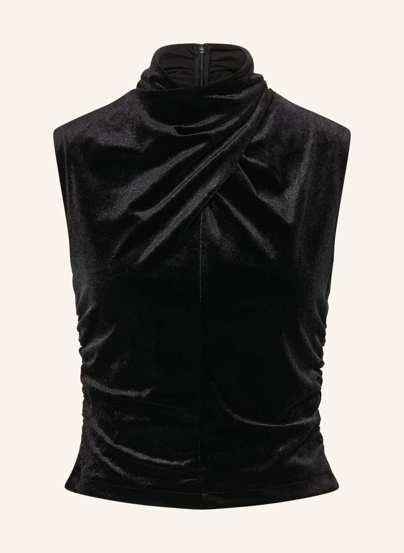 Allsaints Samttop Tia schwarz von AllSaints