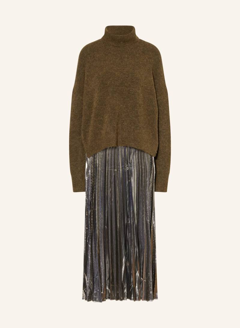 Allsaints Set Spark: Kleid Mit Plissees Und Rollkragenpullover gold von AllSaints