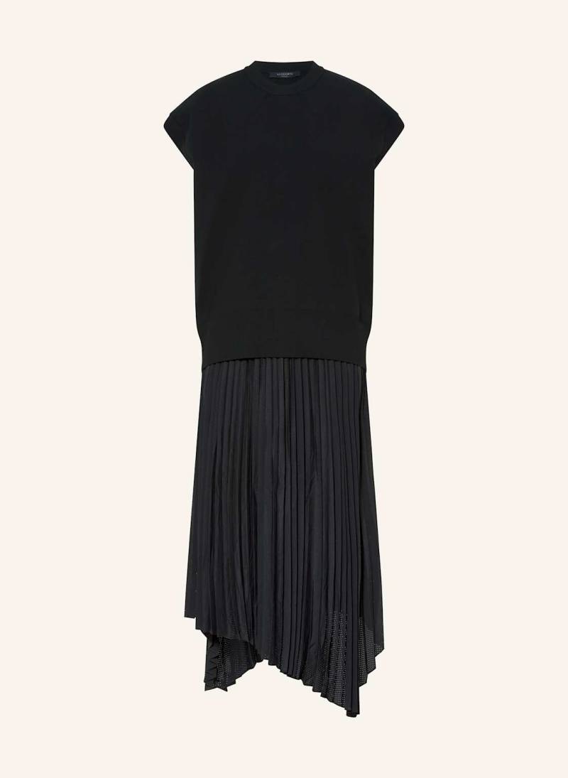 Allsaints Set: Plisseekleid Und Strickshirt schwarz von AllSaints