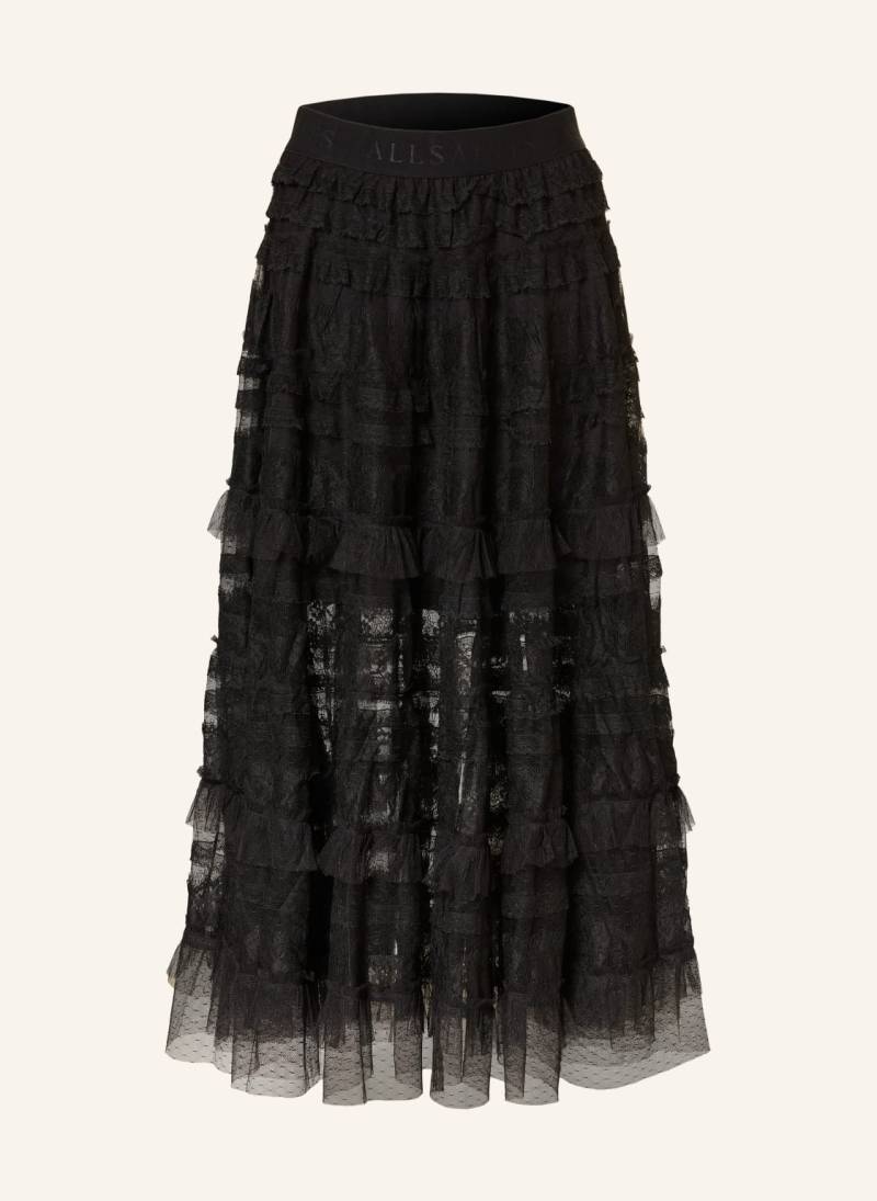 Allsaints Spitzenrock Arlea schwarz von AllSaints