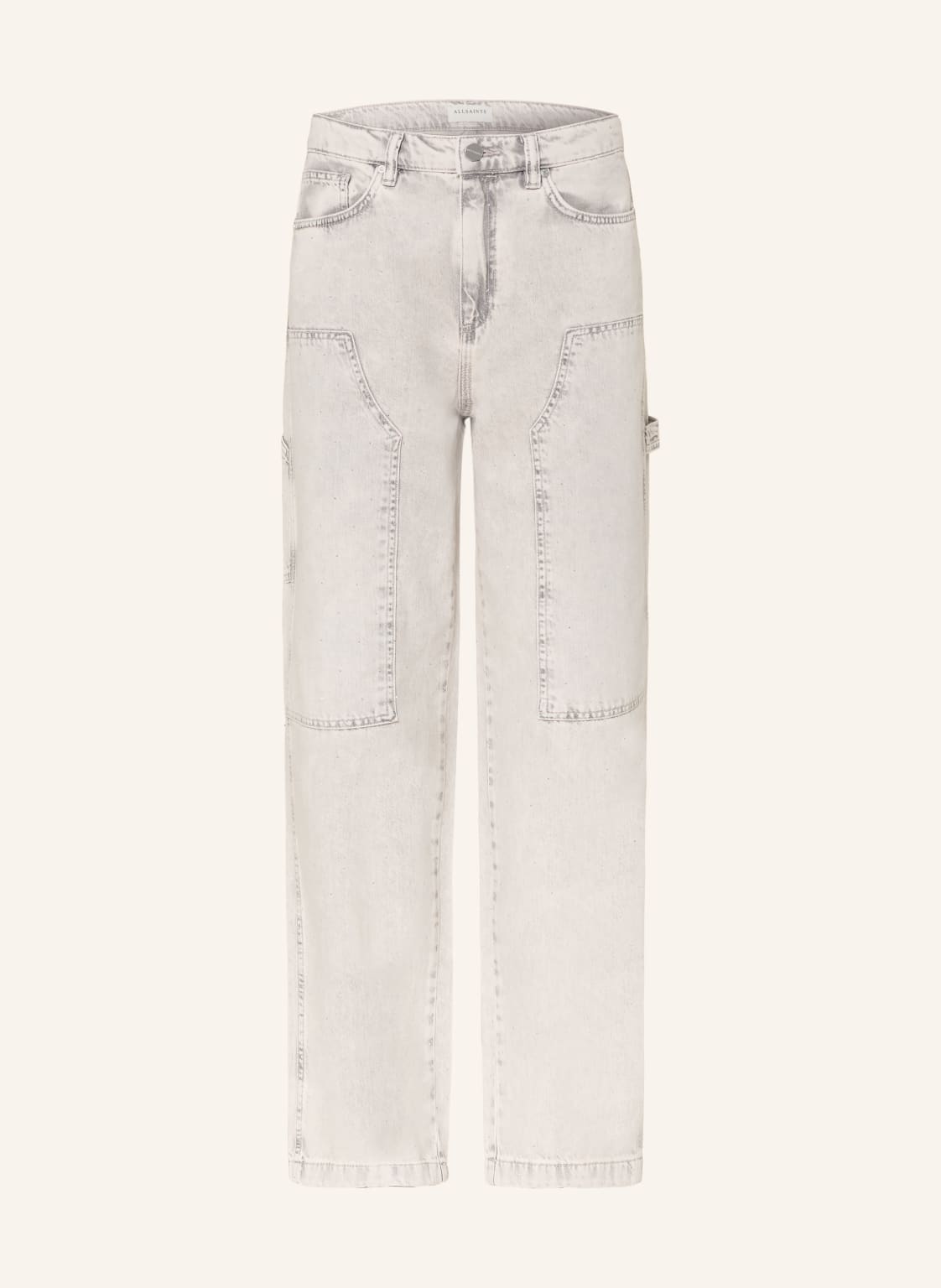 Allsaints Straight Jeans Mia Mit Schmucksteinen grau von AllSaints