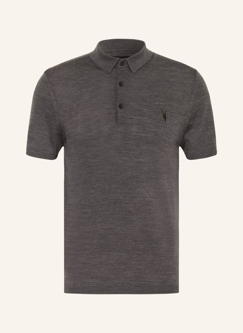 Allsaints Strick-Poloshirt Mode Merino Aus Merinowolle grau von AllSaints