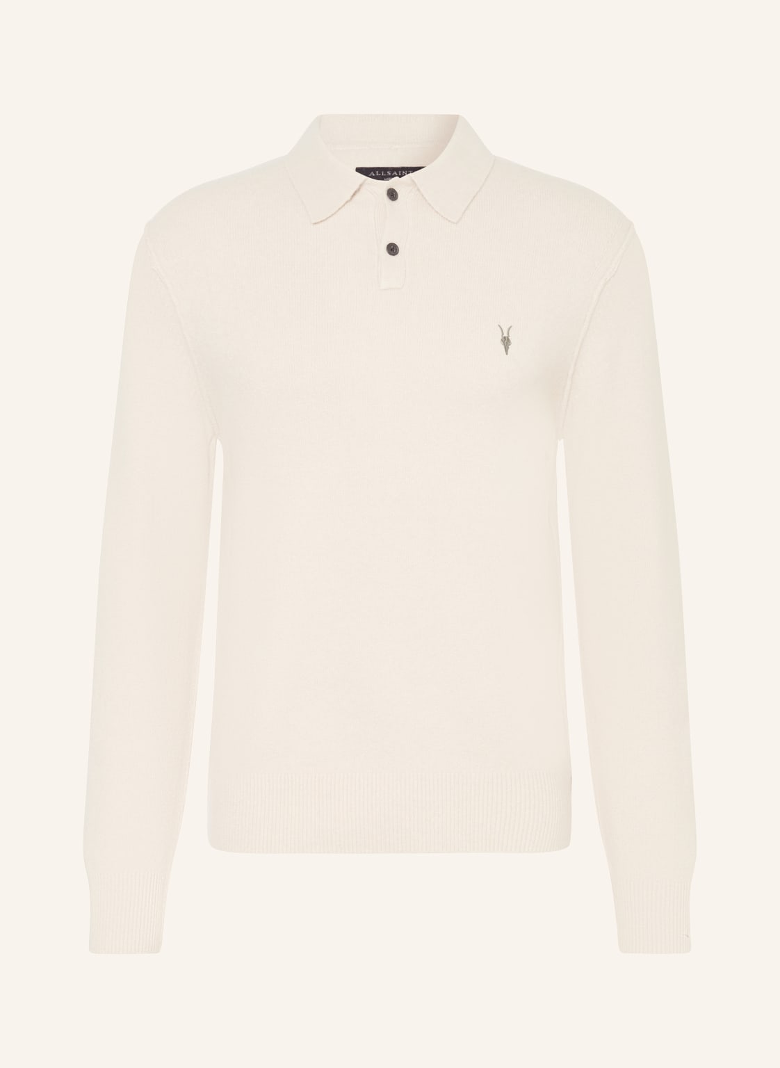 Allsaints Strick-Poloshirt Statten weiss von AllSaints