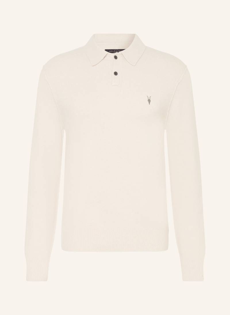 Allsaints Strick-Poloshirt Statten weiss von AllSaints