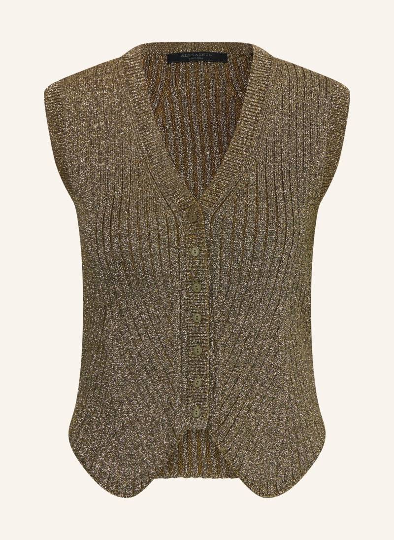 Allsaints Strickweste Cruz Mt Glitzergarn braun von AllSaints
