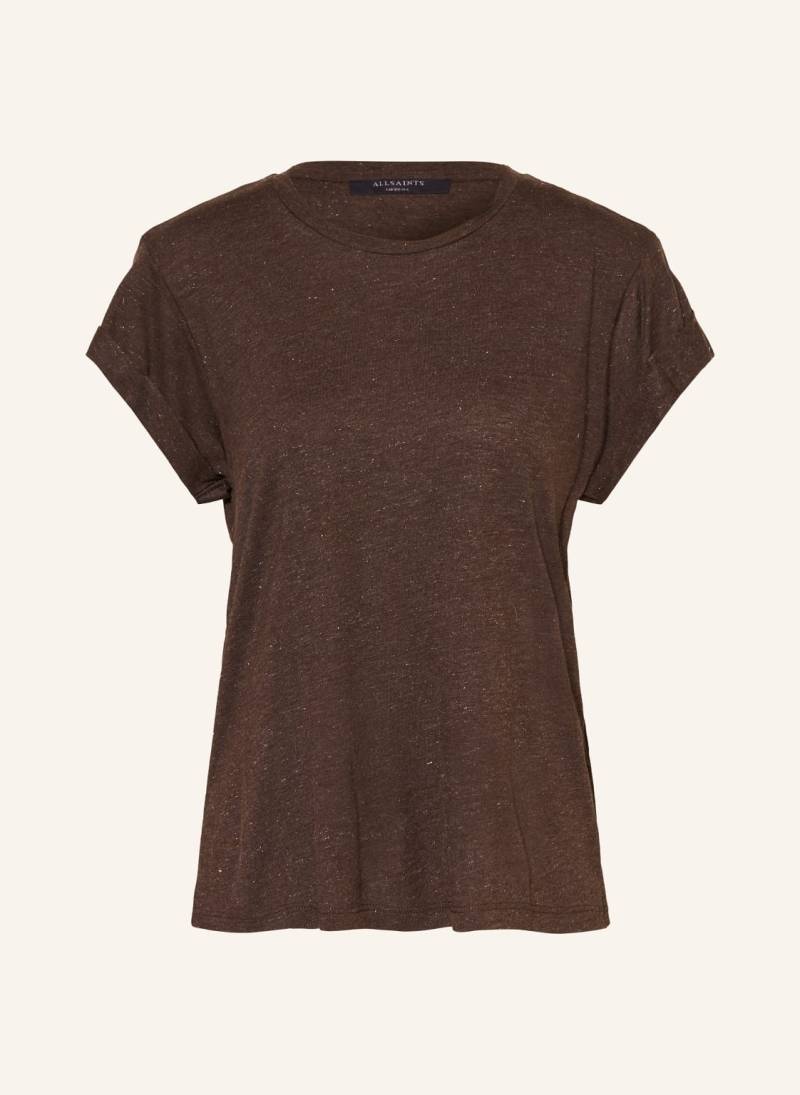 Allsaints T-Shirt Anna Mit Glitzergarn braun von AllSaints