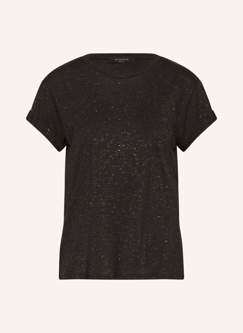 Allsaints T-Shirt Anna Mit Glitzergarn schwarz von AllSaints
