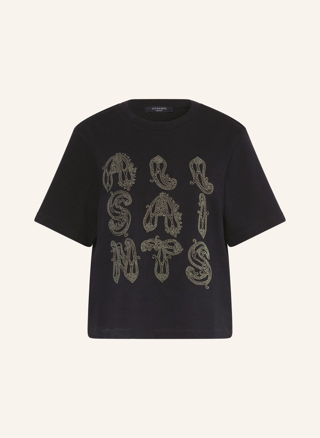 Allsaints T-Shirt Ella Lisa Mit Schmuckperlen schwarz von AllSaints
