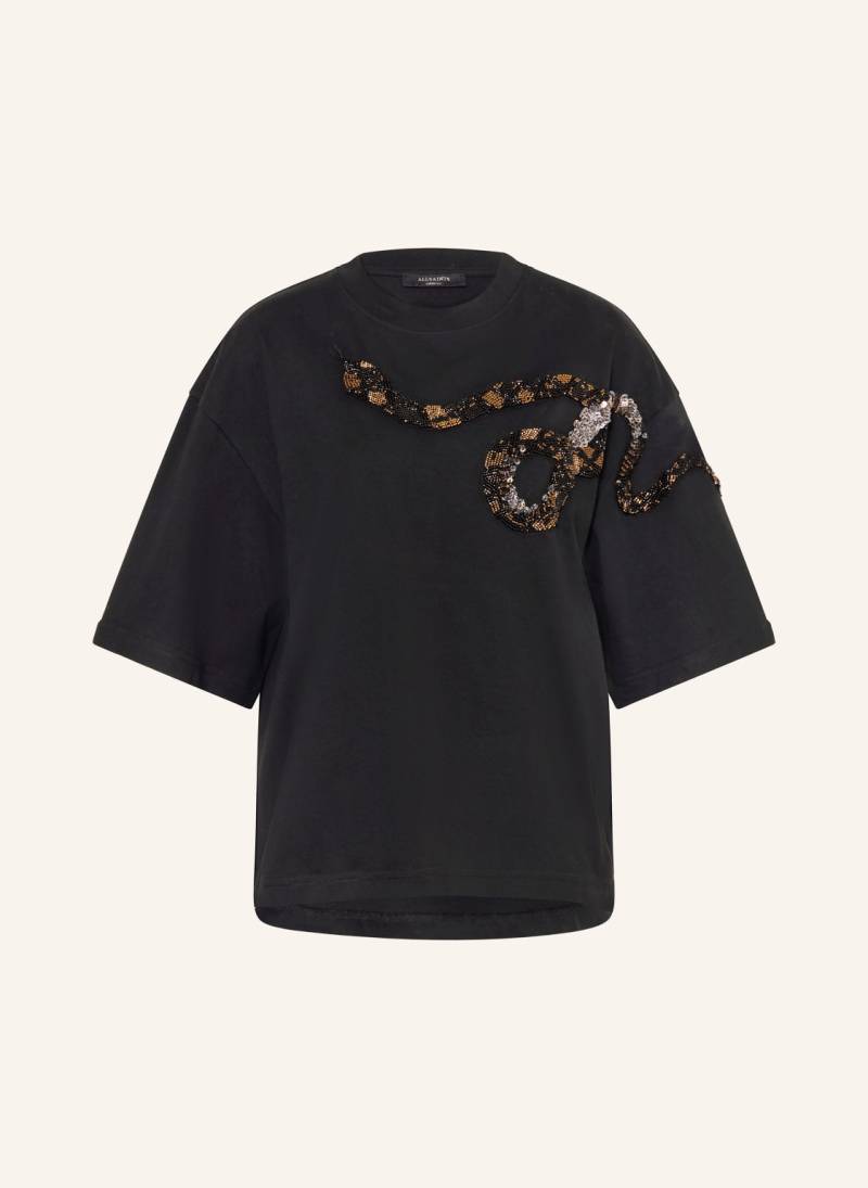 Allsaints T-Shirt Ouros Amelie Mit Schmucksteinen schwarz von AllSaints