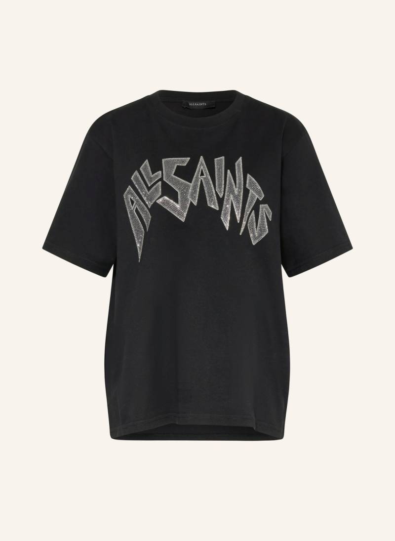 Allsaints T-Shirt Zinc Mit Schmucksteinen schwarz von AllSaints