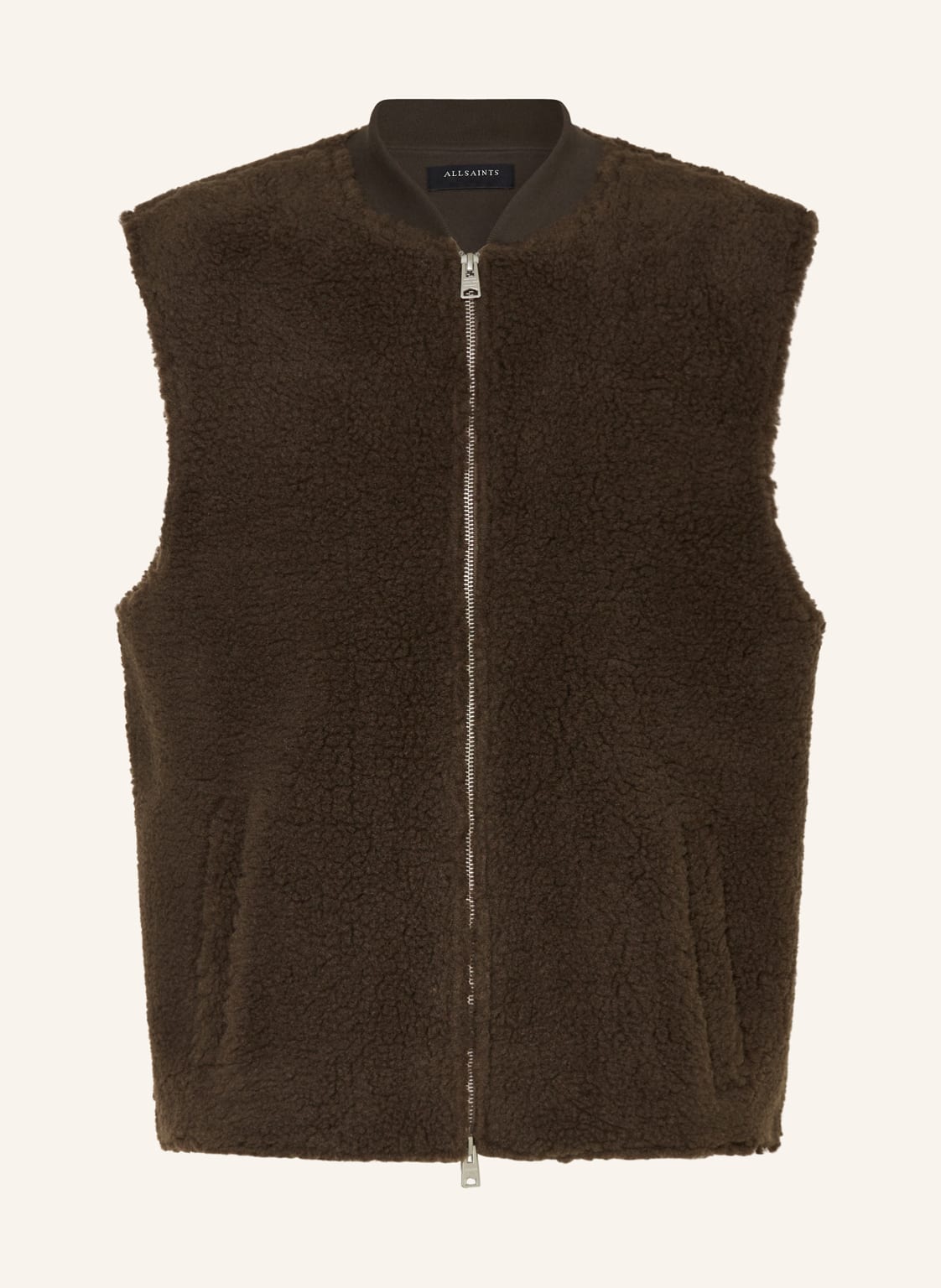 Allsaints Teddyfell-Weste Otis gruen von AllSaints