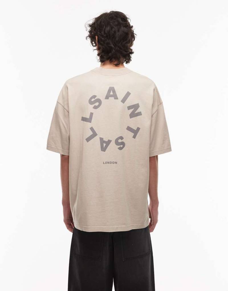 Allsaints - Tierra - T-Shirt in Schlamm-Braun von AllSaints