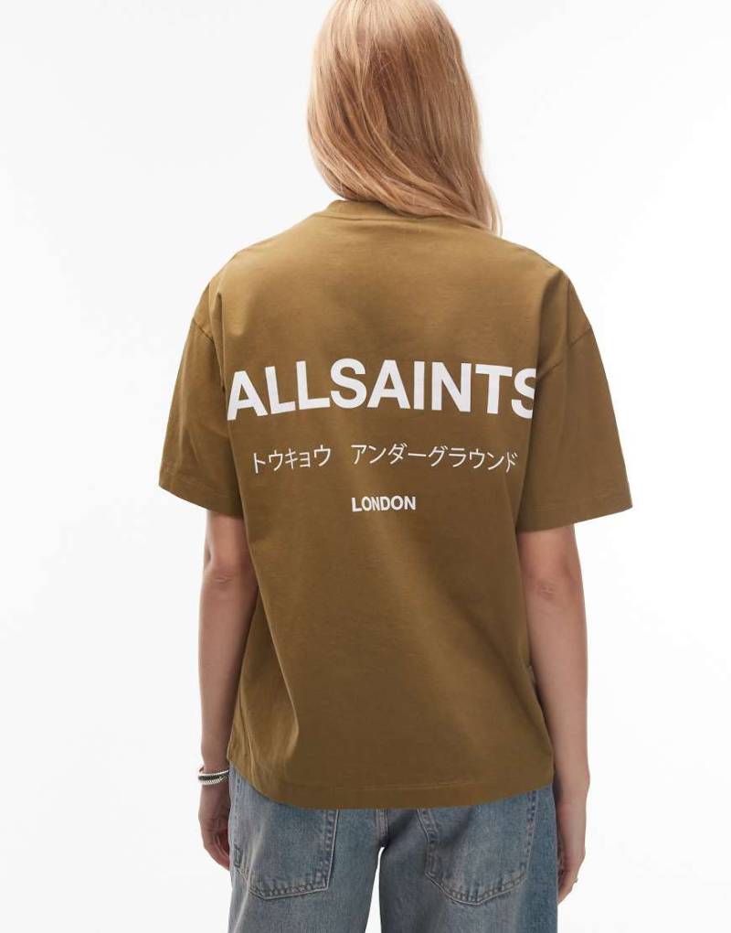 Allsaints - Underground Etta - T-Shirt in Grün von AllSaints