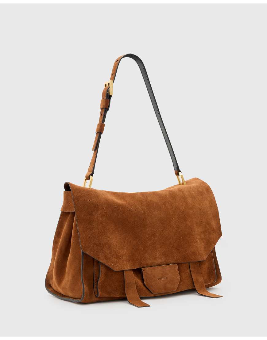 Allsaints - Ursa - Satchel Bag aus Wildleder in Braun Allsaints - Ursa - Satchel Bag aus Wildleder in Braun von AllSaints