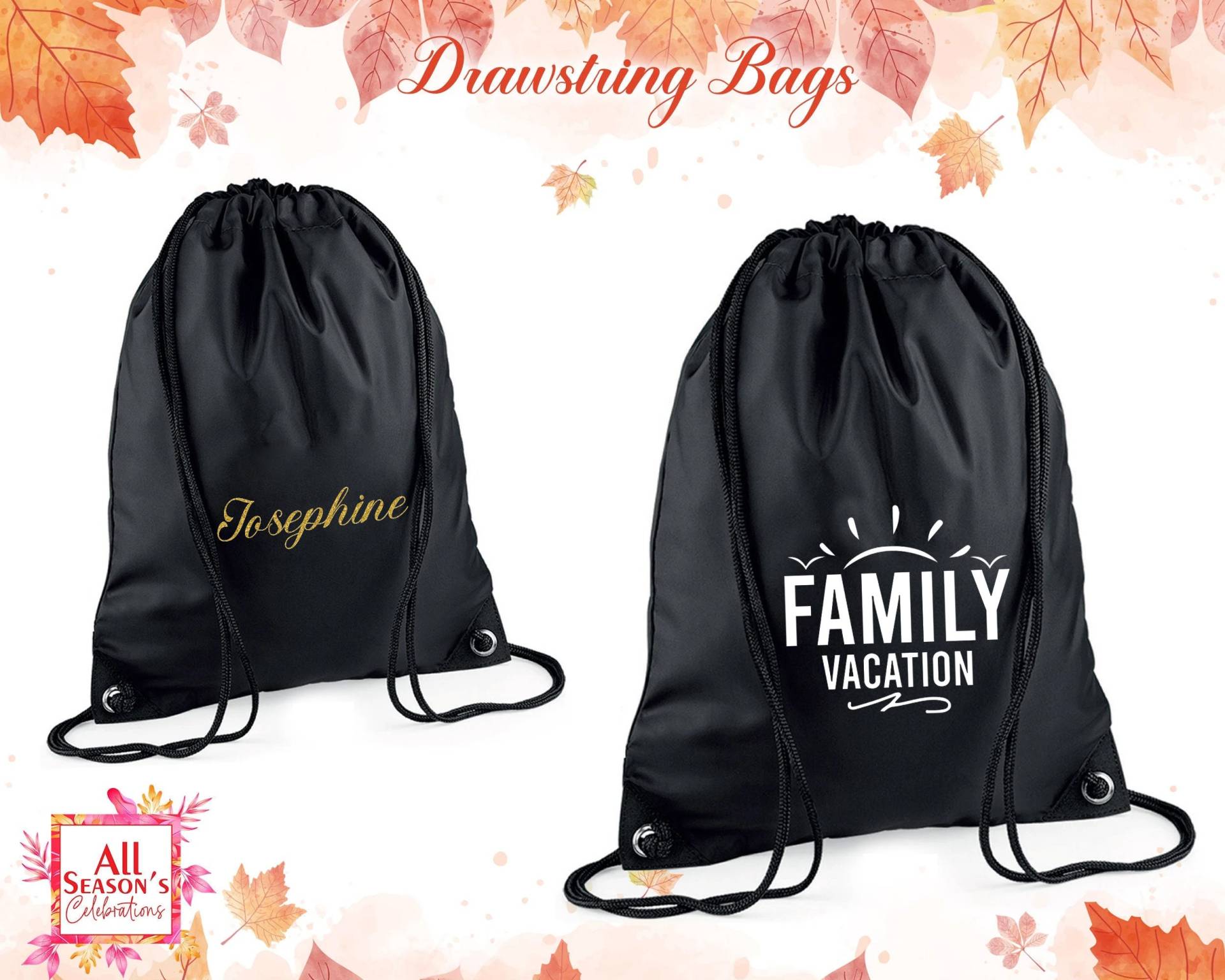 Personalisierte Name Kordelzug Tasche Anpassen Benutzerdefinierte Turnbeutel Brautparty Geschenk Für Sie Hochzeitsgeschenk von AllSeasonCelebration