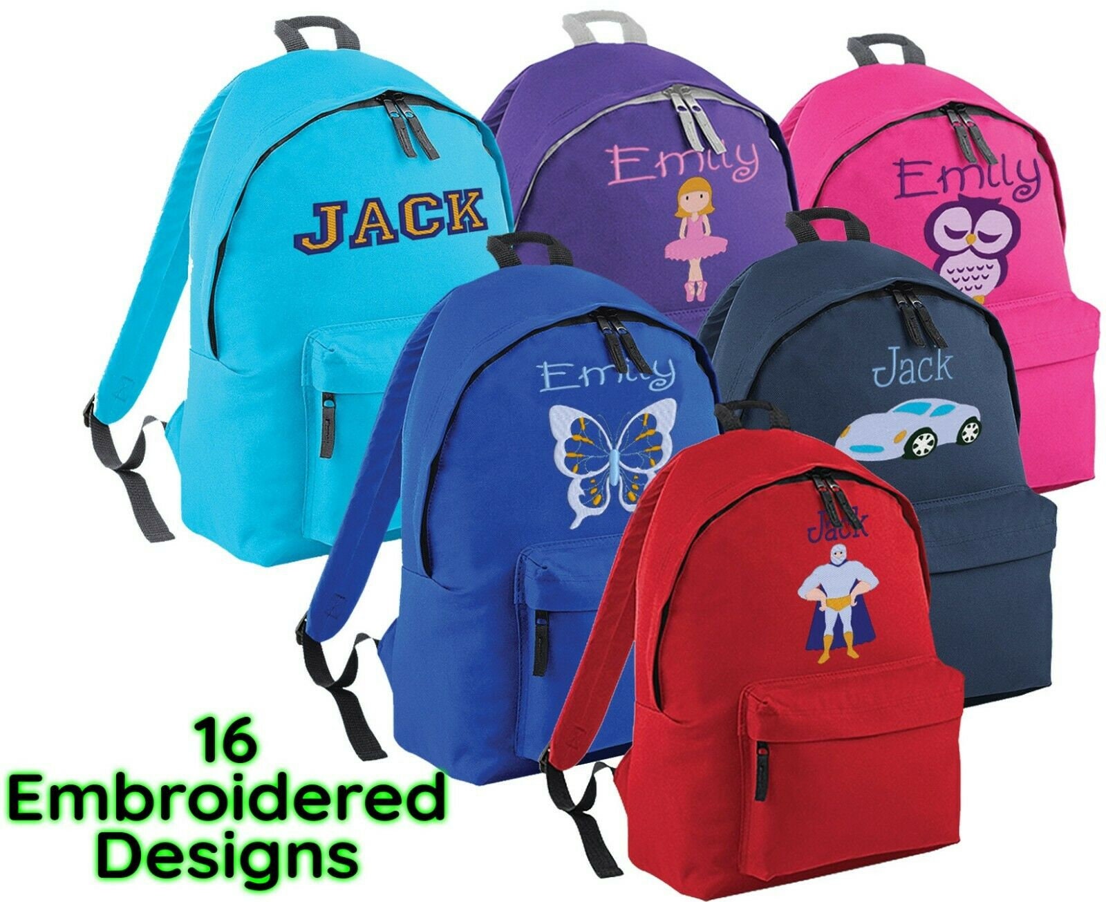 Rucksack Personalisiert Mit Besticktem Namen./Junior Schultasche Rucksack Personalisiert Mit Besticktem Namen./Junior Schultasche von AllSewnUpCom