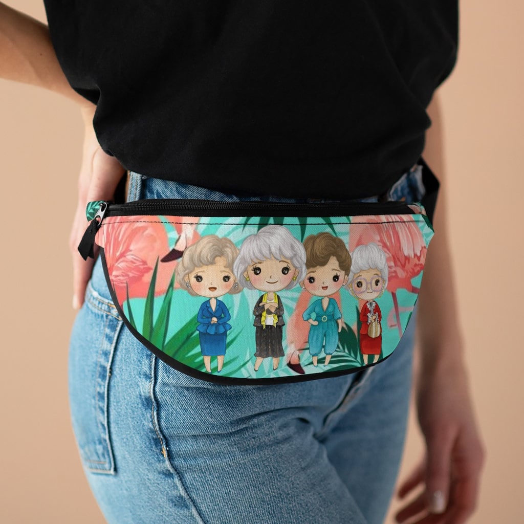 Golden Girls Miami Heat Fanny Pack | Schmale Gürteltasche Reisetasche 80Er Retro Dorothy Sofia Blanche Rose Shady Pines Ma Tasche von AllThingsGoldenStore