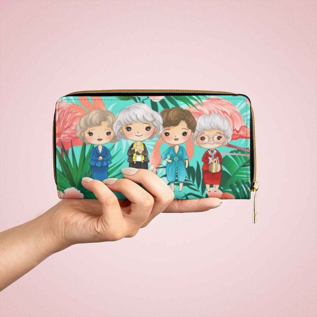 Golden Girls Miami Heat Vegan Leder Reißverschluss Portemonnaie | Handtasche Accessoires 80Er Retro Dorothy Sofia Rose Blanche Kupplung von AllThingsGoldenStore