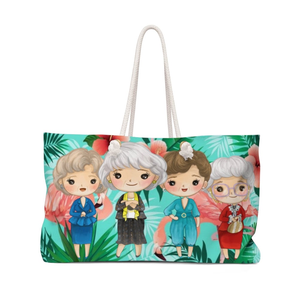 Golden Girls Miami Heat Weekender Tasche | Tragetasche Totebag Strandtasche 80Er Retro| Schattige Kiefern Ma| Dorothy Sofia Blanche Rose von AllThingsGoldenStore