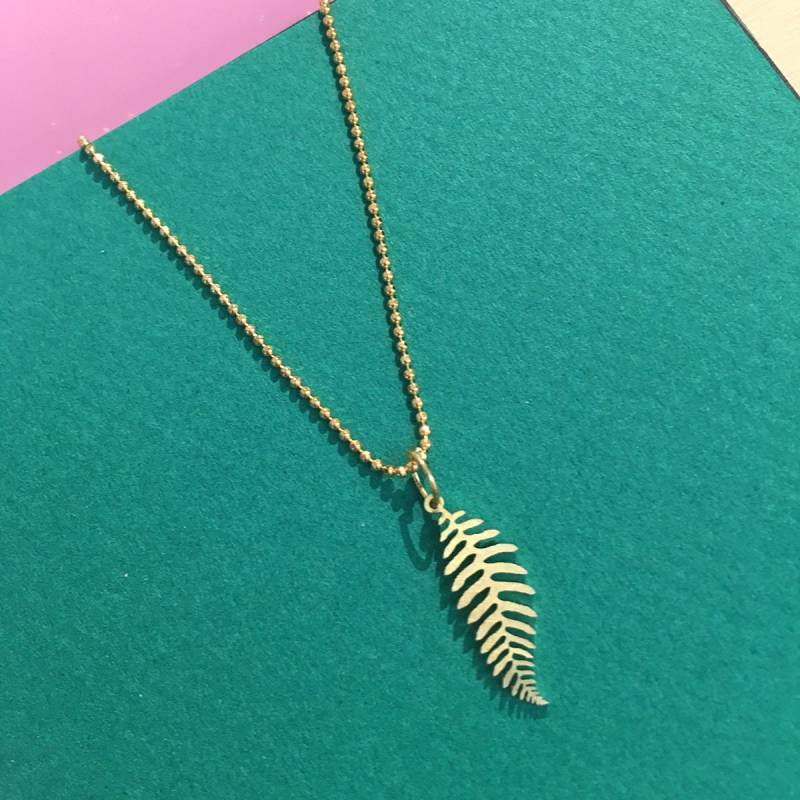 Farn Goldene Halskette Farn Goldene Halskette von AllThingsWeLike