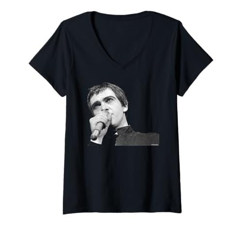 Damen Genesis-Frontmann Peter Gabriel Live von Allan Ballard T-Shirt mit V-Ausschnitt von Allan Ballard Photography
