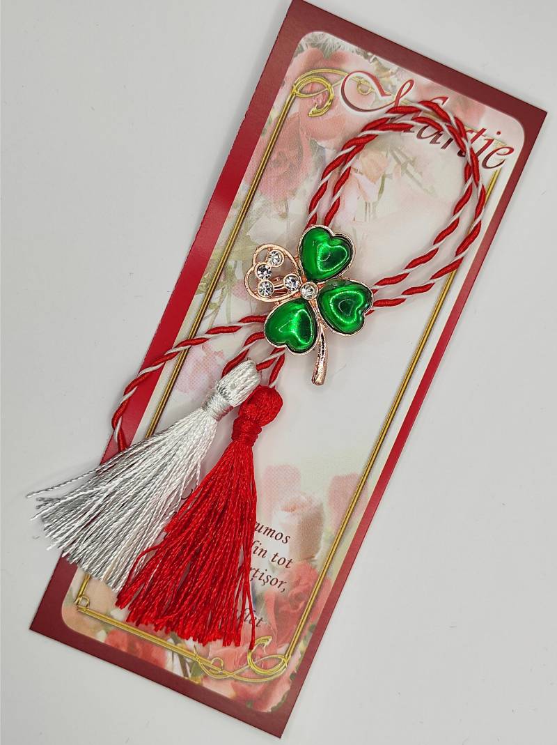 Martisor. Brosa. Brosche. Kleeblatt. Marisol. Baba Marta. Martenitsa. Moldau. Rumänisch. Martin. Martakia. Mărţişor. Trifoi. Rumänien.märzchen von AllasCreations
