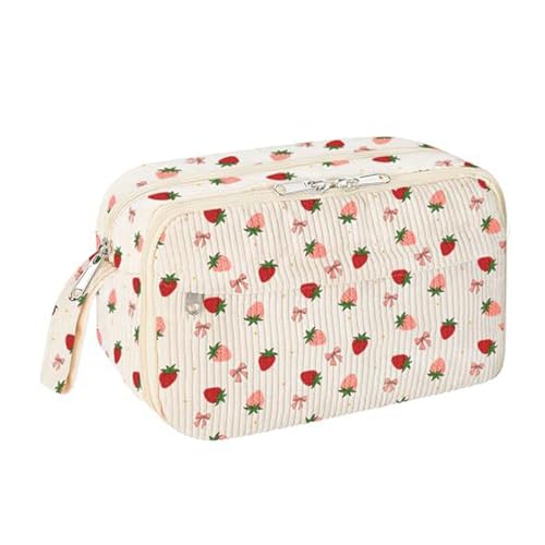 Allayu Weiches Federmäppchen mit großem Fassungsvermögen und Reißverschlussfächern für die Schule, ästhetische Federmäppchen aus Segeltuch mit Reißverschluss, Typ+1 von Allayu