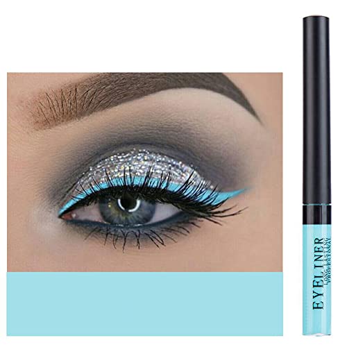 Allbesta 12 Farben Bunt Liquid Eyeliner Set Matte Wasserfest Make Up Set Eyeliner Pen Rainbow High Precise Liner (#03) von Allbesta