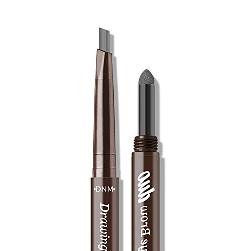 Allbesta 2-in-1 Automatisch Augenbrauenstift Wasserfest Make-up Langlebig Schwarz Grau Braun Brow Puder von Allbesta