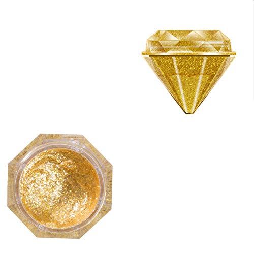 Allbesta Diamond Glitter Lidschatten Make-up Metallic Pearls Shimmer Pigment Gold Silver White Purple Powder von Allbestaye