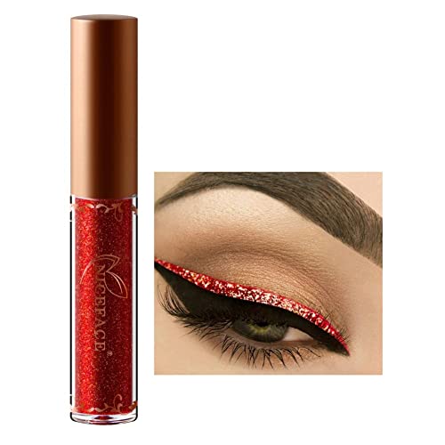 Allbesta Glitter Flüssig Eyeliner Lidschatten Metallic Farben Wasserfest Make-Up Shimmer Eye Liner Kosmetik Augen Make Up von Allbestaye