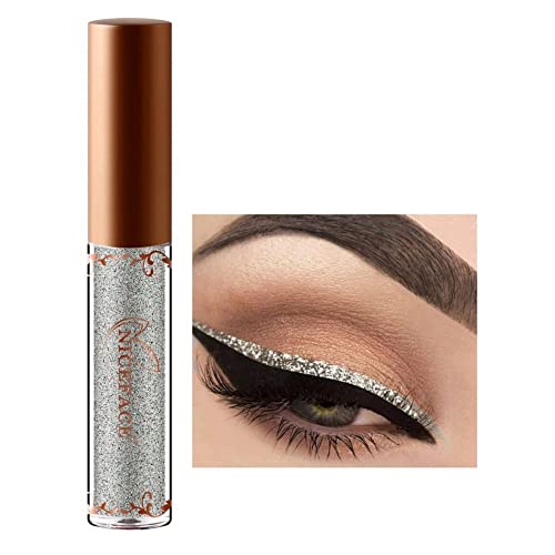 Allbesta Glitter Flüssig Eyeliner Lidschatten Metallic Farben Wasserfest Make-Up Shimmer Eye Liner Kosmetik Augen Make Up von Allbesta