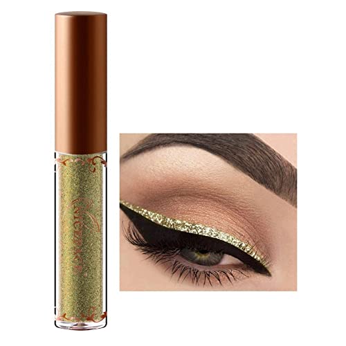 Allbesta Glitter Flüssig Eyeliner Lidschatten Metallic Farben Wasserfest Make-Up Shimmer Eye Liner Kosmetik Augen Make Up von Allbestaye